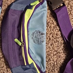 Billbo Baggies Colorblock Mini Crossbody Bag in Purple, Light Blue & Neon Yellow